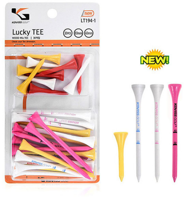 [코비스스포츠] 코비스 럭키 골프티 LT194-1 (우드티 30pcs), 상세 설명 참조
