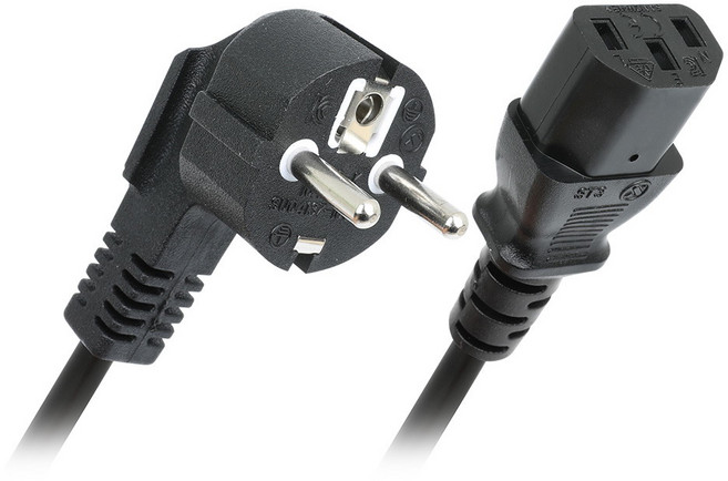 KC인증 파워케이블 50cm AC 220v 컴퓨터 모니터 아답터 접지 전기코드선 전원 3구 일자형 ㄱ자형 PC 어댑터, 1개