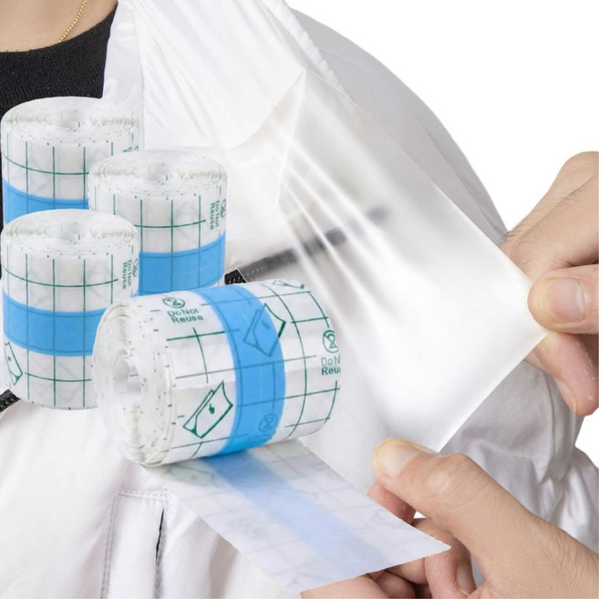 브라이프 투명 셔츠 패딩 오염방지 테이프 5cm x 2m, 4개