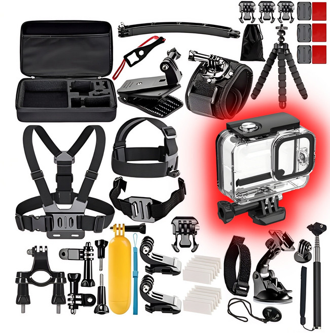 올인원 고프로 9/10/11/12/13 호환 악세사리(방수케이스포함) 풀세트, 1개, 악세사리세트(방수케이스포함)