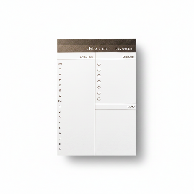 신팡 타임 박스 플래너 투두 리스트 만년형 a7, 1개, 화이트