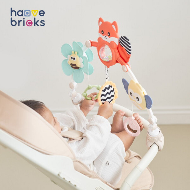 [하베브릭스] NEW 아기 침대 유모차 모빌 신생아 외출 장난감, 선택:유모차 모빌, 상세 설명 참조