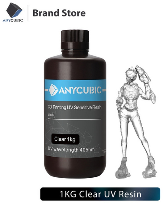 anycubic photon 405nm 1l resin for photon 3d printer lcd uv sensitive resin liquid printing material, 클리어-1kg, 협력사, 1개