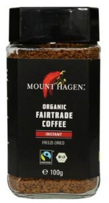 마운트하겐 유기농 인스턴트 블랙 커피, 1개입, 2개, 100g