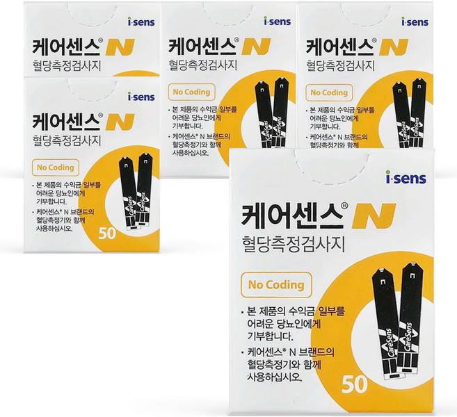케어센스 N 혈당 측정 검사지, 5개, 50개입