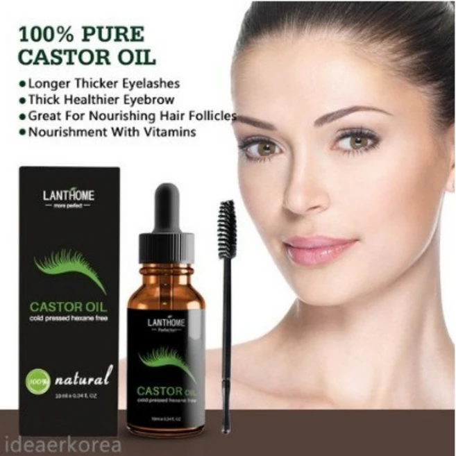 Castor Oil Eyelash Growth Treatment for Natural Hair Growth Care Eyebrow Enhancer Eyelash Lifting, 10ml, 1개, 10ml - 쿠팡