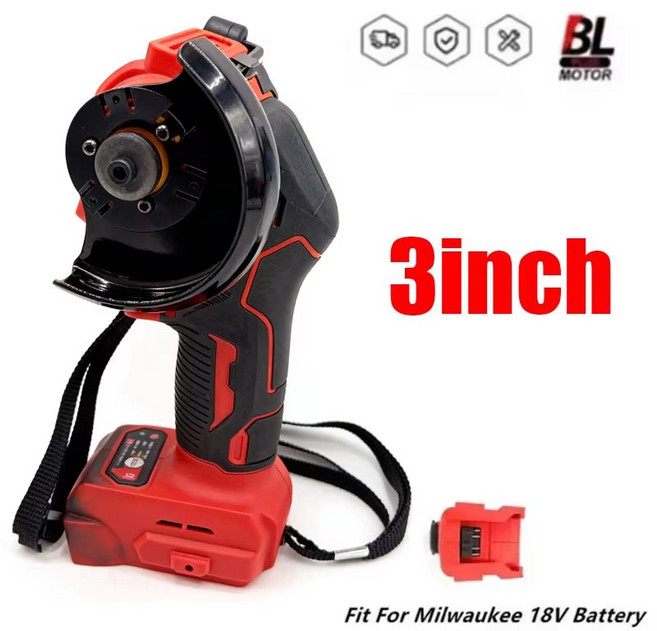 밀워키 18v 배터리 무선 앵글 그라인더 3인치 연마기 미니 다이아몬드 절단 연마 컷오프 공구, [01] 옵션1