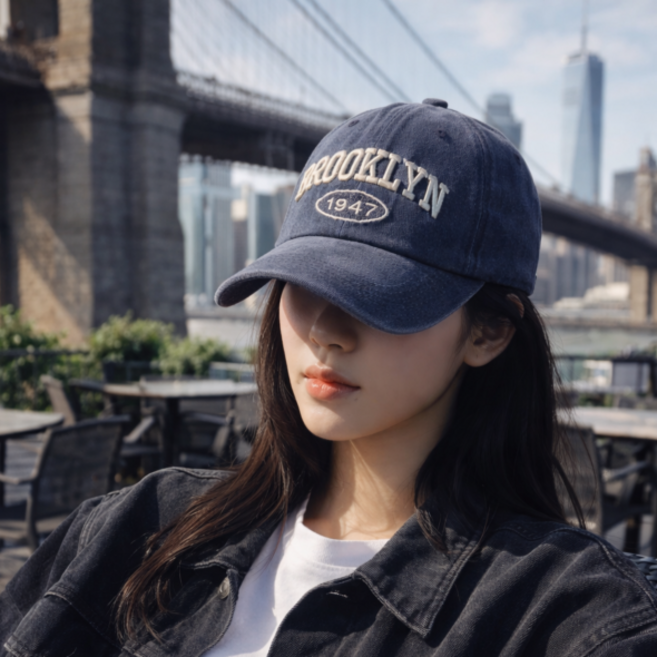린델 1+1 브루클린 빈티지 워싱 남녀공용 데일리 볼캡 야구 모자