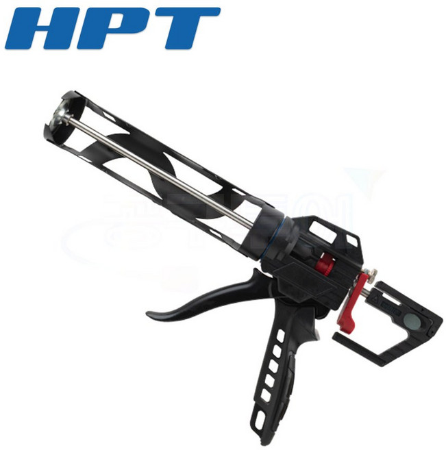 HPT 메탈 베어링 실리콘건 전문가용 욕실용 실란트건 실리콘총 코킹건 누수방지 누액방지 줄눈 시공 HCG124, 1개