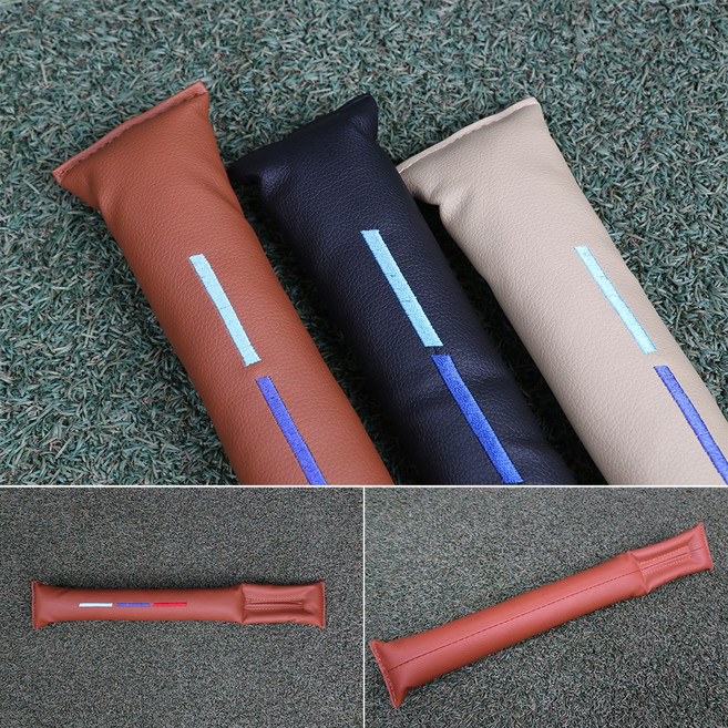 BMW 틈새쿠션 사이드 시트 갭 차량용 자동차 악세사리 삼선 M 스포츠 단품, 2개, 브라운