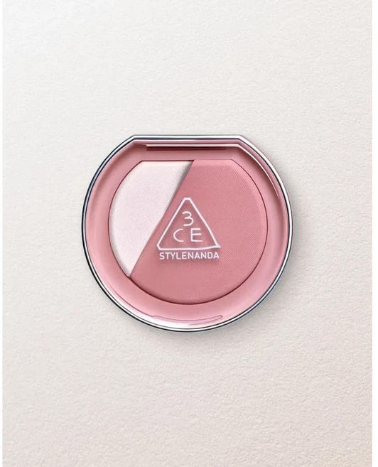 3CE STYLENANDA Blushlighter 雙色腮紅打亮盤 03 Middy Hype, 1個