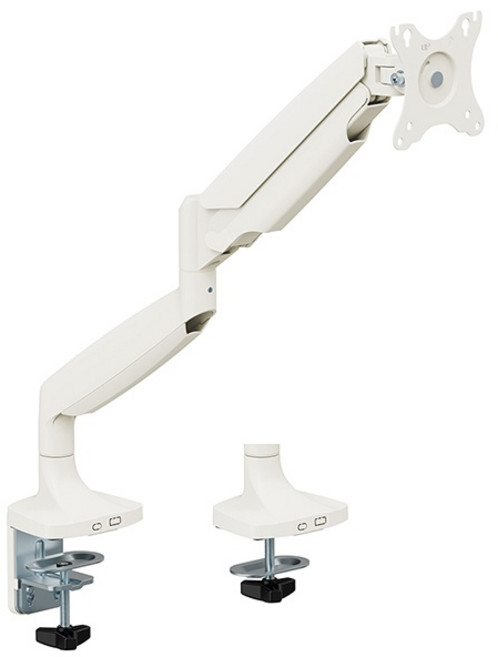 (N-SAN) 고중량 싱글 모니터암 엔산마운트 HE-15 화이트 (15~45형), 블랙, 1개