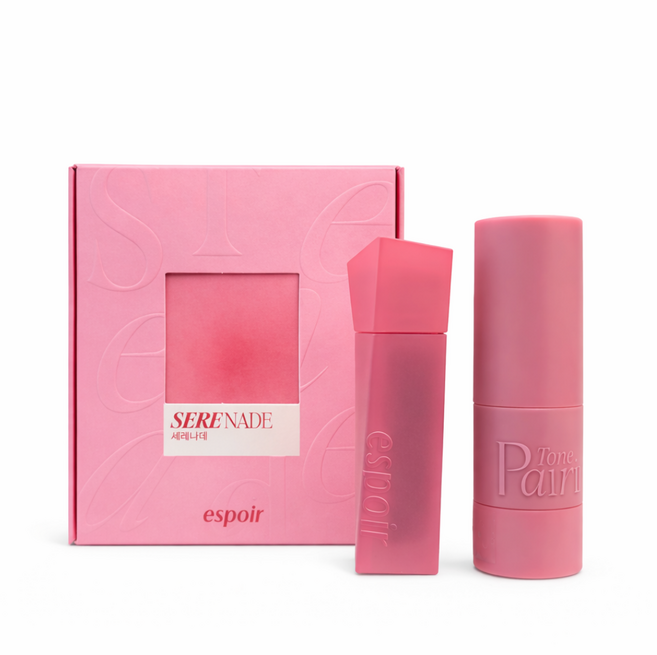 에스쁘아 세레나데 에디션 세트(립틴트 블러 벨렛5.5g+톤페어링 리퀴드 치크8ml), 1개