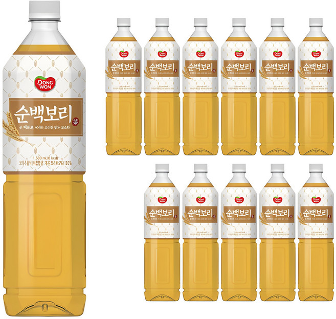 동원 순백 보리차, 1.5L, 12개