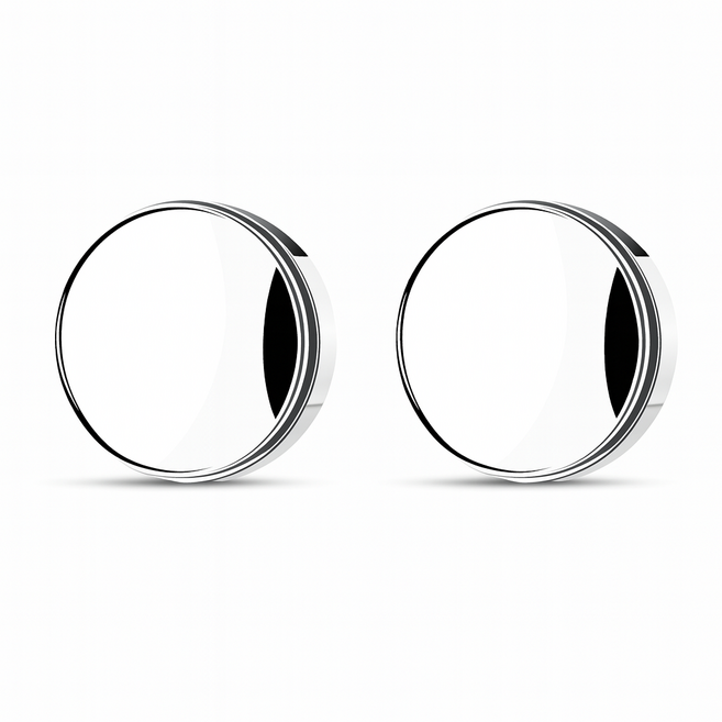 차량용 각도조절 사각지대 보조미러 2개 세트, 실버