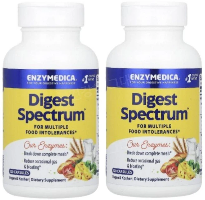 엔자이메디카 다이제스트 스펙트럼 캡슐, 120정, 2개 - 쿠팡
