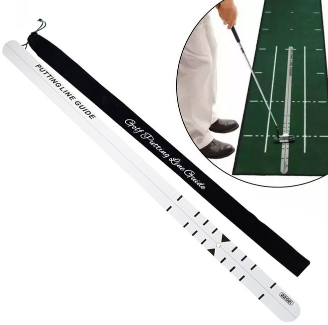 골프 연습자 골프트레이닝 퍼팅라인가이드 퍼팅자 퍼터자, 1개