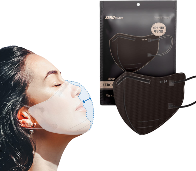 별도표기 국내생산 KF94마스크 3중필터 새부리형 개별포장, 1개