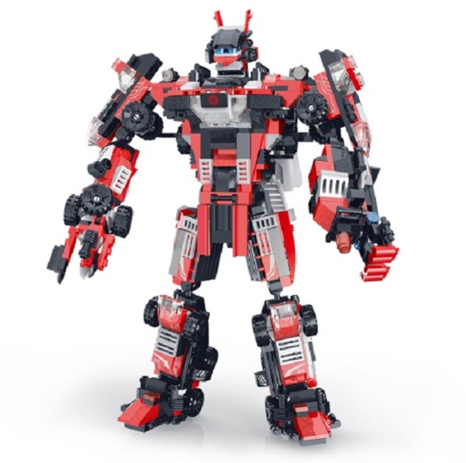 에볼루션 소방차 블럭봇 8개세트 변신로봇 블럭조립, 1개