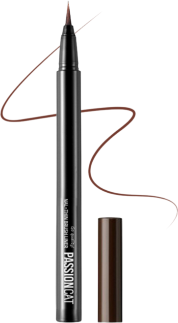 패션캣 날씬 브러쉬 아이라이너 0.5g, 2호 브라운, 1개