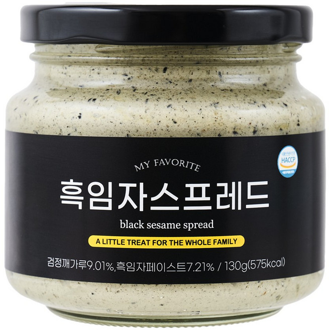 프프프 흑임자 스프레드 잼 달콤한 맛, 1개, 130g