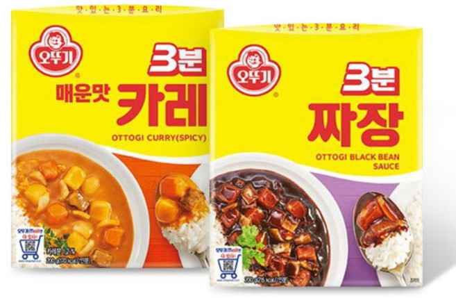 [오뚜기] 3분 카레 매운맛 200g x 12개 + 3분 짜장 200g x 12개