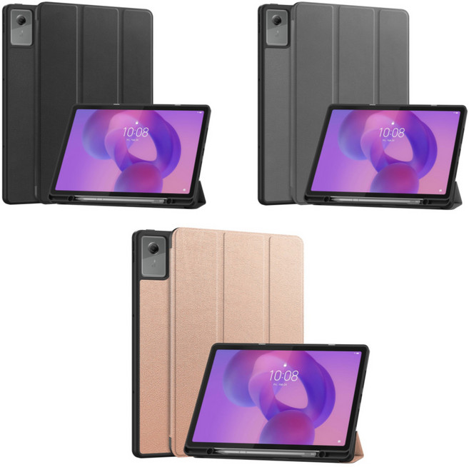 케이스나라 레노버 idea Tab Plus 샤오신 패드 12.1 아이디어탭 플러스 K12 호환 보호 북커버 케이스, 검정, 1개