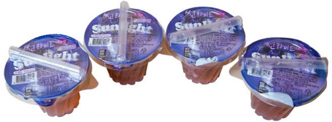 썬라이트 젤리푸딩 포도, 180ml, 4개입