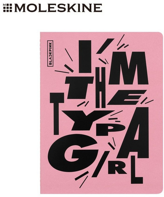 MOLESKINE X BLACKPINK 限量XL型輕便裝筆記簿, 1個, 黑色