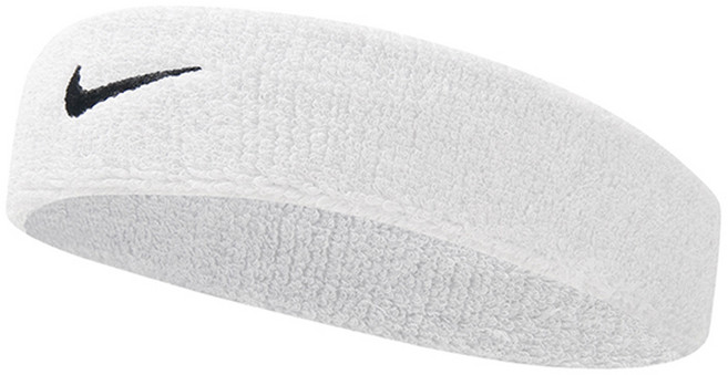 나이키 스우시 헤어밴드 1P, 화이트, 1개