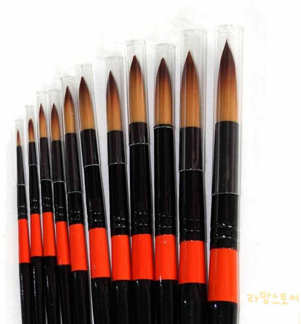 루마 그림붓 인조황모 730 환붓수채용 16호 초등