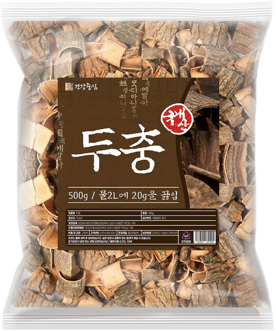 건강중심 국산 두충나무 껍질 두충차 500g, 1개