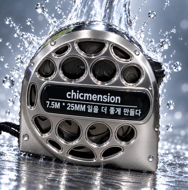 chicmension 스테인리스 줄자 7.5m 25mm 셀프인테리어 DIY 목공 필수 공구 방수 고정밀 자동록, 1개