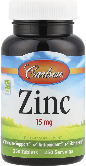 건강챙기세요 Carlson 아연 250정 백살까지오래오래, 1개 - 쿠팡