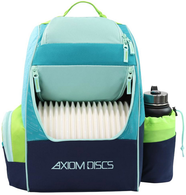 액시엄 디스크 셔틀 골프 백팩 가방 스타일과 색상, Mint/Dark Aqua, With Velcro Side Panel