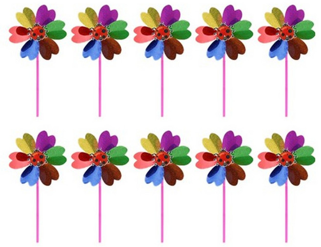 반짝반짝 플라워 바람개비 만들기세트 10p, 랜덤 발송, 1세트