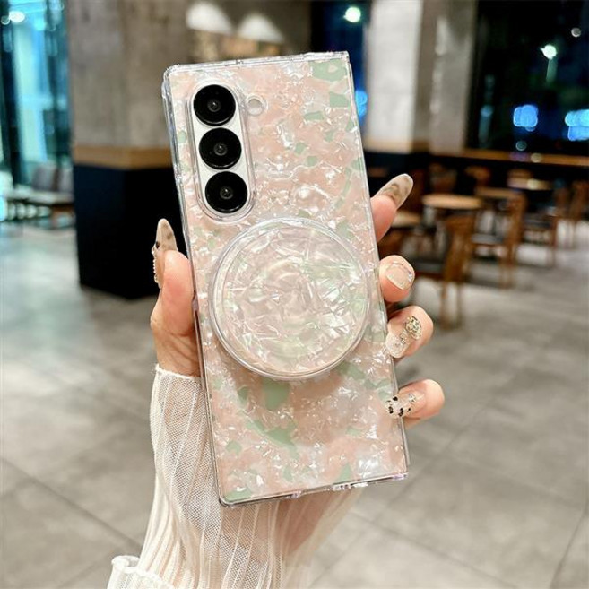 갤럭시 Z폴드 7 6 5 4 3 예쁜 자개 디자인 글리터 힌지 보호 맥세이프 호환 거치대 지폴드 제트폴드 폴더 케이스