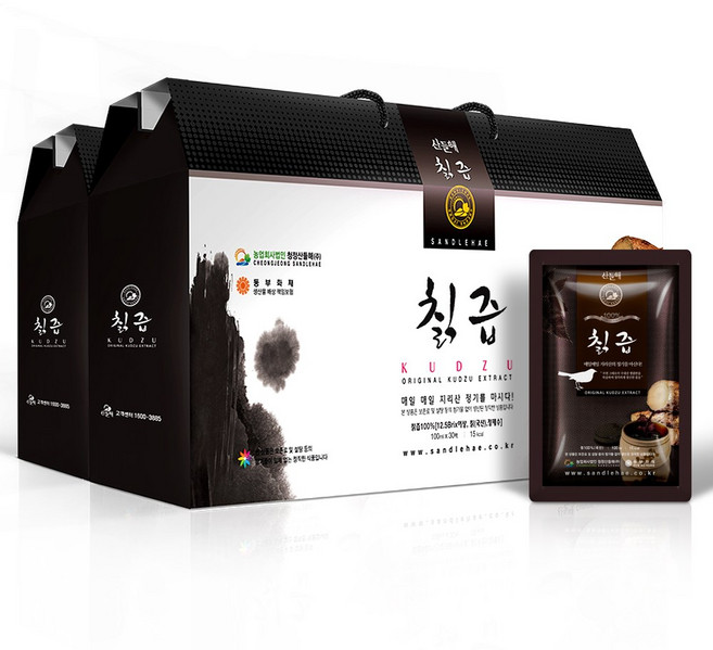 산들해 지리산 칡즙 생칡즙 2배원액 100ml 30팩, 60개