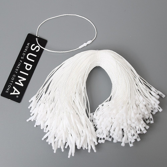 드림팩토리 플러그 원터치 택끈 라벨끈 상표끈, 1000개, 화이트