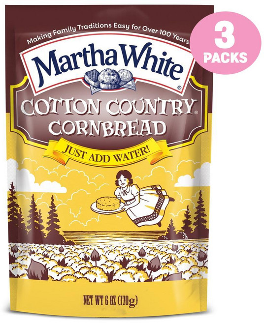 마사화이트 코튼 컨트리 버터밀크 콘브레드 믹스, 3개