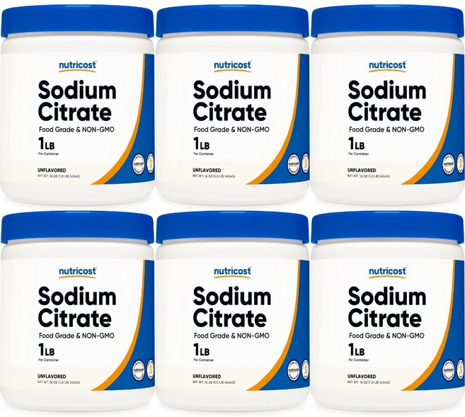 뉴트리코스트 고흡수 구연산 나트륨 시트레이트 파우더, 6개, 454g - 쿠팡