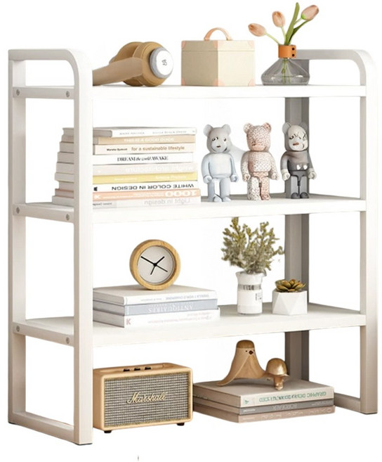 레디박스 책상 주방 욕실 정리 다용도 소형 수납 스탠드 미니 선반, 4단, 화이트