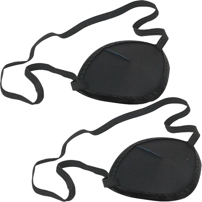 보람찬하루 검정색 한쪽눈 외눈 안대, 2개, 1세트