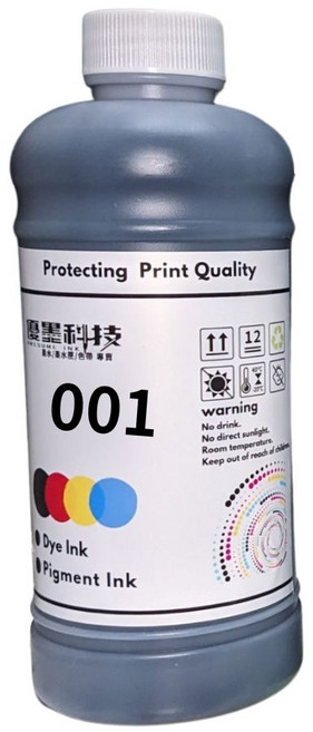 優墨科技 相容EPSON 001 L4150/L4260/L6170/L6190 500ml 贈送空瓶, 黑, 1個