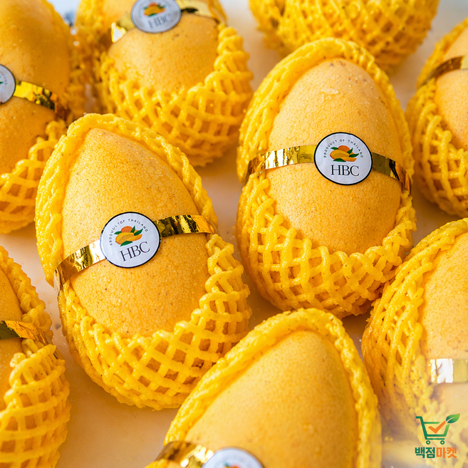 백점마켓 엄선 태국 골드망고 프리미엄 고당도 특품 대과 선물용 망고 산지직송-2과 4과 8과 10~14과(5kg내외), 1박스, 4