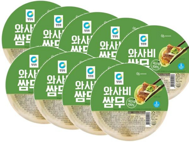 청정원 와사비쌈무, 9개, 340g