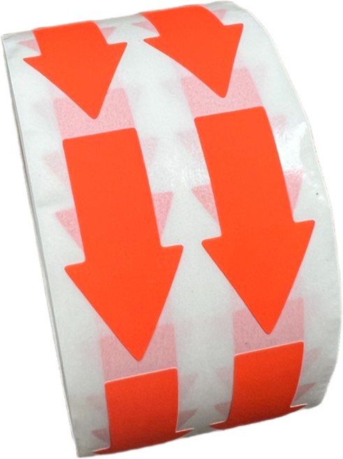 1000매 5종 네온 화살표 스티커 하자표시 방향, 1세트, 03. 레드(S1103)