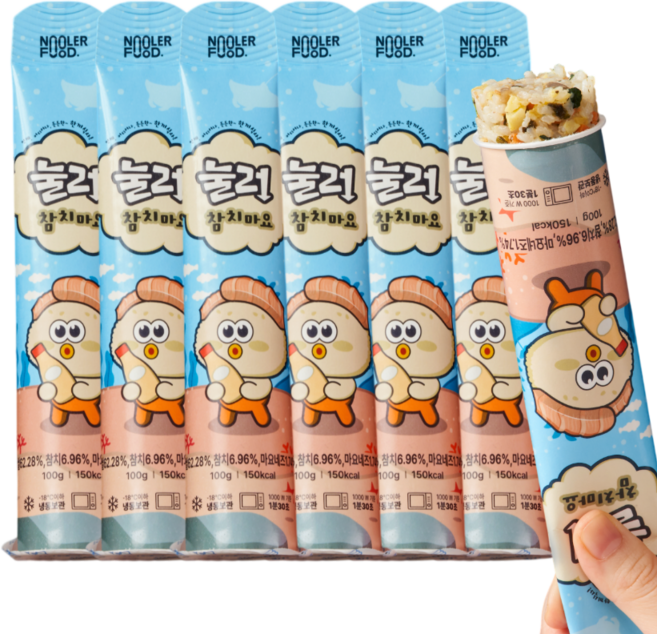 [3+3] 눌러밥 (참치마요 6) 맛보기 간식 볶음밥 한끼 간편식품, 6개, 100g