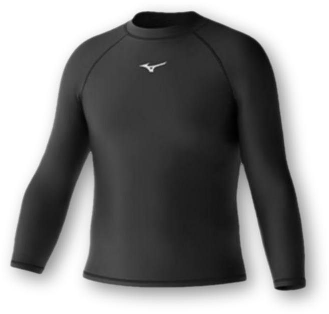 미즈노 남성 래쉬가드 수영복 비치웨어, 블랙