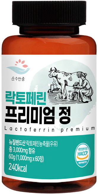 (무료배송)락토페린 프리미엄 정 1000mg*60정 (2개월분), 1개